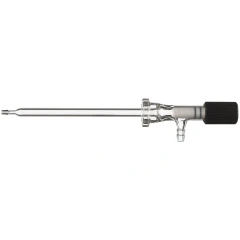 Ai SE13 5L SolventVap Glass Feed Tube w/ Valve, long clear glass tube with side barb and black PTFE valve knob