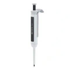 IKA PETTE Fix Fixed Volume Pipettes, 5-1000 µl, single white and grey pipette, white background