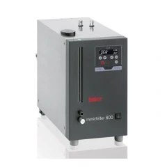 Huber Minichiller 600 Compact Chiller, -20°C, dark grey and silver unit with front display and top fittings