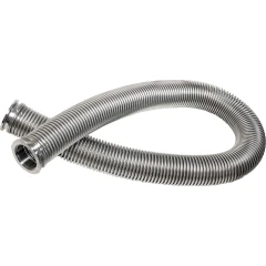 Ai KF40 Stainless Flexible Bellow, 3.3 ft, curved corrugated stainless hose with flanged ends
