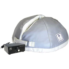 Ai HeatedShield 10L 400°C Heating Top, grey fabric dome with white strap beside a black controller box, white background