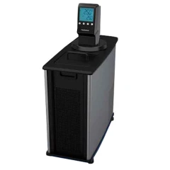 PolyScience MX 7L Recirculating Chiller, tall black and grey unit with raised controller display