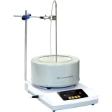 Ai DigiM 2L 300C PID Heating Mantle, small grey mantle on white base with stand rod, probe and display