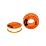 Petro-Tape PTFE Pipe Thread Tape, two rolls of white tape on orange spools, white background