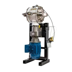 MVP-150XL Master Vapor Recovery Pump, 150 PSI, large stainless pump head over a blue motor on a black stand